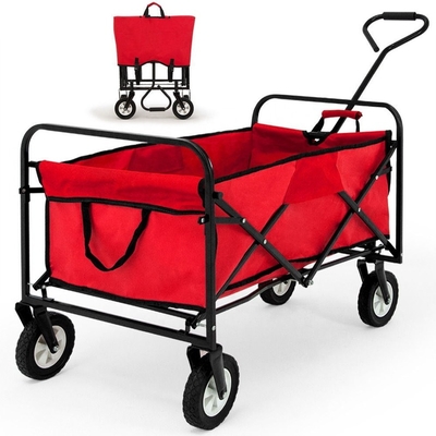 Outdoor Camping Tools 4 Wheels Beach Cart Cart Folding Folding Utility Cart For Kids